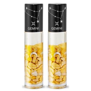 2 Blossom Lip Gloss Zodiac Sign Vanilla Scented Roll-On - Gemini